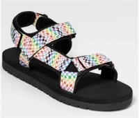 NWT Pride Multicolor Strappy Sandals Sz XXS W6/M4