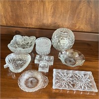 Glass Bowls, Coasters & Asst