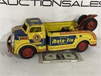 Wyandotte tin litho Moto-Fix metal toy tow truck
