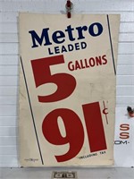 Metro Gasoline advertising poster 43.5x28
