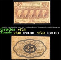 1862 US Fractional Currency 25¢ First Issue Fr-128
