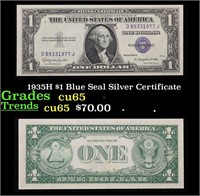1935H $1 Blue Seal Silver Certificate Grades Gem C