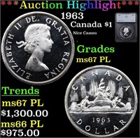 ***Auction Highlight*** 1963 Canada Dollar 1 Grade