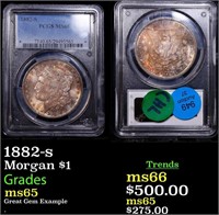 PCGS 1882-s Morgan Dollar Colorfully Toned 1 Grade