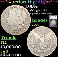 ***Auction Highlight*** 1893-s Morgan Dollar $1 Gr