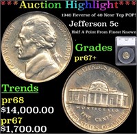 Proof ***Auction Highlight*** 1940 Reverse of 40 J