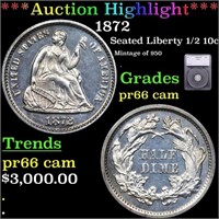 Proof ***Auction Highlight*** 1872 Seated Liberty