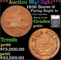 Proof ***Auction Highlight*** 1856 Flying Eagle Ce