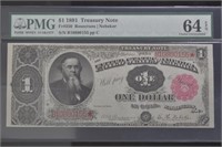 1891 $1 Treasury Note Large FR#350 PMG CUU64EPQ