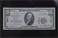 1929 $10 National Bank of Oley Pa Low Serial #