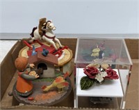 TRAY- MUSICAL FIGURINES, MISC