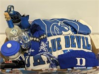 TRAY OF DUKE COLLECTIBLES, CLOTHING