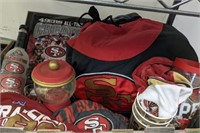 TRAY OF SAN FRANCISCO 49ERS COLLECTIBLES AND