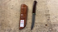 Sigman knife in Jim piton leather sheave