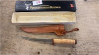 Browning 7018  cork handle Sportsman knife in box