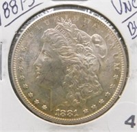 1881-S Morgan Silver Dollar. UNC/BU.