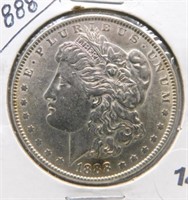 1888 Morgan Silver Dollar.