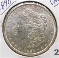 1890 Morgan Silver Dollar. UNC.