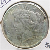 1924-S Peace Silver Dollar.