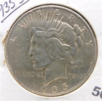 1935-S Peace Silver Dollar.