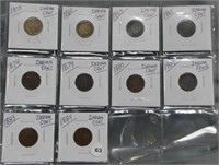 (10) Indian Head Cents. Dates: 1859, 1860, 1864,
