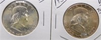 (2) 1955 UNC Franklin Half Dollars. Note: One Has