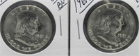(2) 1961-D UNC/BU Franklin Half Dollars.