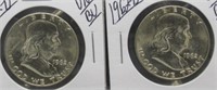 (2) 1962-D UNC/BU Franklin Half Dollars.