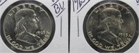 (2) 1963-D UNC/BU Franklin Half Dollars.