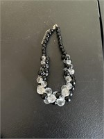 Black and white faceted crystal bubbles