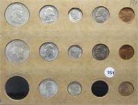 Partial 1950 P, D, S UNC Coin Sets. Missing