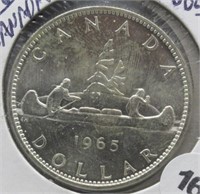 1965 Canadian Silver Dollar.