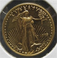 1999 USA $5 1/10 oz Fine Gold Coin.