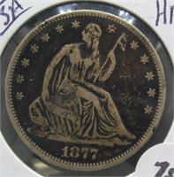 1877-S Seated Half Dollar.