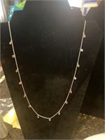 Sterling long chain with hearts
