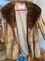 Women's Leopard Fur Coat - Size M