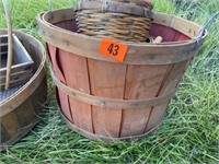 Several wood baskets