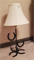 Horse shoe table lamp