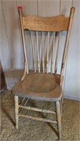 Antique pressed back sitting chair