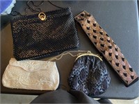 Beaded Night Out clutches and shoulder bag