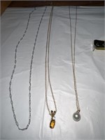 3 Gold Necklaces.