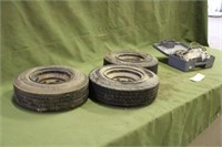 (3) Snowmobile Trailer Tires (1) 4ply 4.8-8 (2)