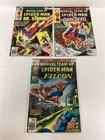 Three Marvel Team-Up Comic Books