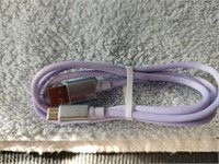 USB Data / Charger Cable Lavender Color C Type