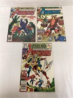 Three Avengers Marvel Comic Books