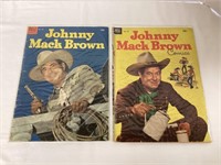Johnny Mack Brown 455 and 584 Dell Comic Magazines