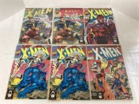 Six X-Men Marvel Comic Books