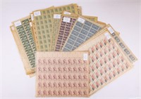 Vintage 1950s - 1960s US Stamp Sheets