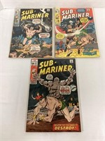 The Sub-Mariner 39-41 Marvel Comic Books