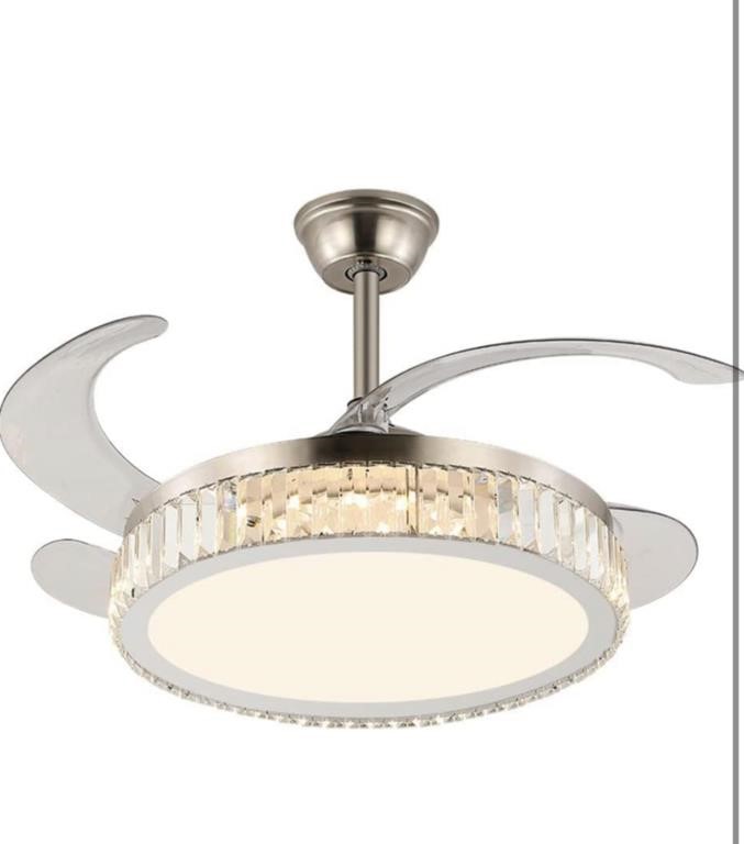 Crystal Ceiling Fan with Light